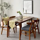 Table Decoration Nordic Style Pointed Tassels 3D Jacquard Macrame Table Runner Set Decoration