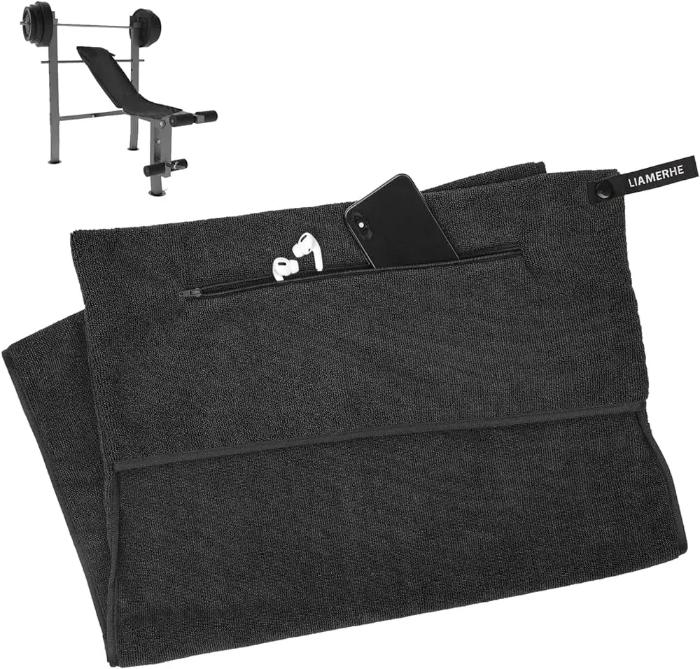wholesale custom logo pocket microfiber gym towel with hood