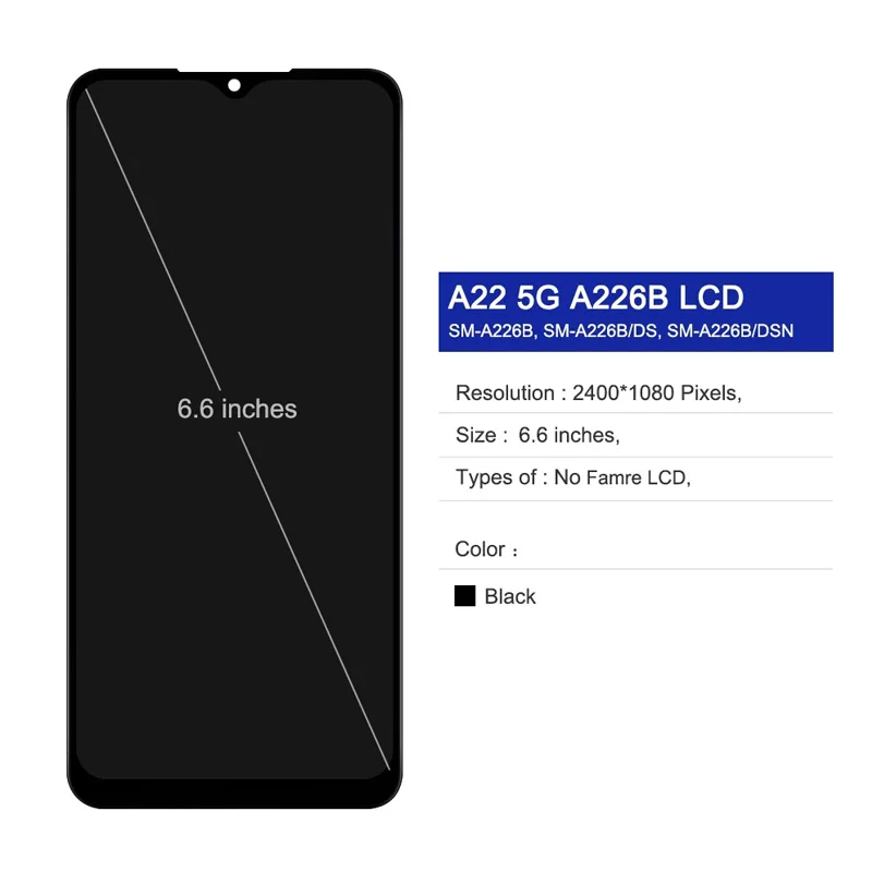 6 6 Inch Original Lcd Display For Samsung Galaxy A22 5g Sm A226b A226b