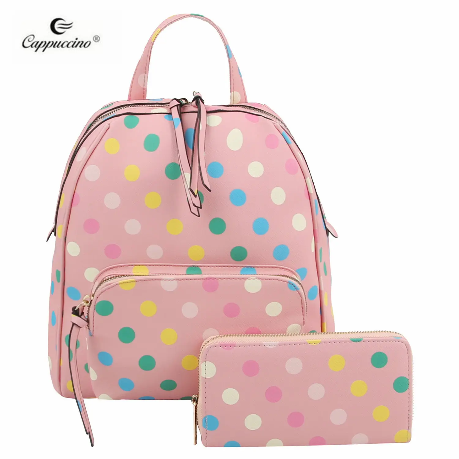 Custom logo Multi Polka Dot Women Laptop Bags Backpack Custom Waterproof Student Travel School Bag Backpack For Teenage