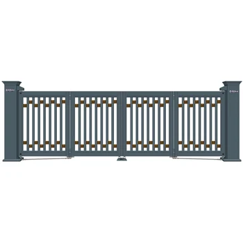 Driveway Electric Metal Sliding Garden Gate Aluminum Swing Folding Main Garden Gate Swing Folding Gate