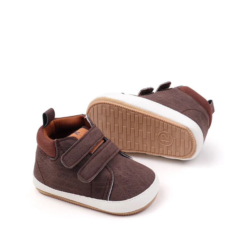 High Quality Soft TPR Outsole PU Unisex Baby Sport Shoes for Boys Spring Autumn Baby Toddler Shoes manufacture