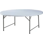 Folding Party Plastic Pp Folding Outdoor Round Wedding Church Banquet Party Event Foldable Table