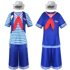 Cotton School Uniform Solid Color Navy Clothing Cotton Blend Realstic Cosplay Hero School Uniform