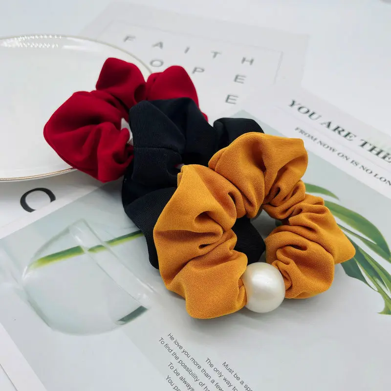 女性弹性马尾辫甜甜圈发圈珍珠发圈大肠圈