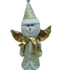 Wings Christmas 55cm Lighted Standing Spring Snowman With Wings And Scarf For Christmas Fabric Decoration
