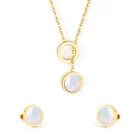 Jewellery 18k Gold Plated Stainless Steel Accessories Women Earring Necklace Jewellery
