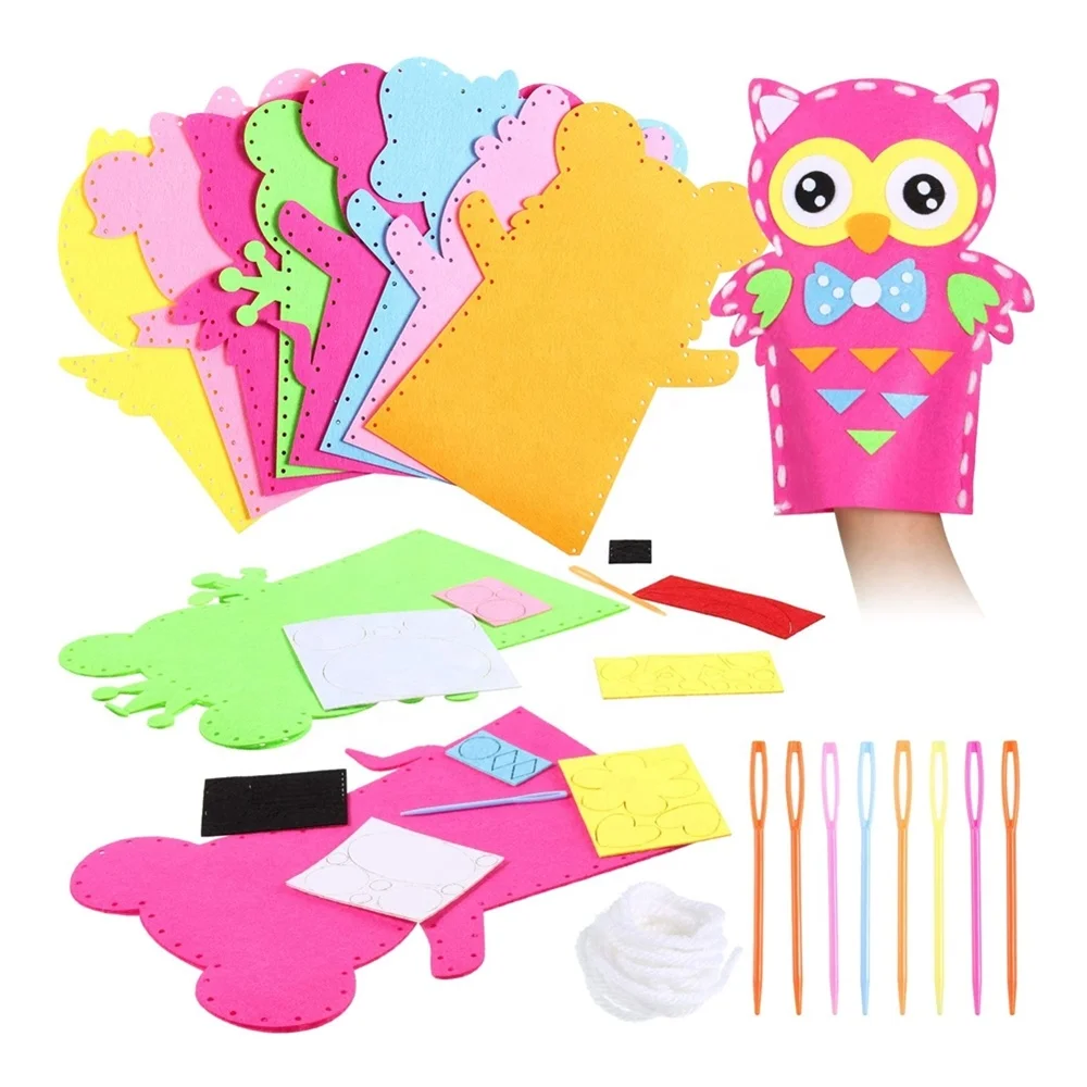 8 Packs Creative Felt Sock Puppet Making Set Animals Hand Puppet Sewing Kit  For Kids Diy Make Your Own Puppets - Buy Felt Sewing Kit,Felt Animal Hand  Puppets,Diy Felt Puppet Sewing Product