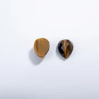Pear Yellow Pear-shaped Natural Tiger Eye Stone Facet Pear Cabochon With AA Grade