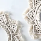 Boho Theme Macrame Dream Catcher Decor Woven Tapestry Mirror Decorative Wall Mirror Tapestry