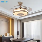 Ceiling Fan Drop Shipping In Stock Modern Remote Control 3 Color Recessed Gold Ceiling Light With Fan
