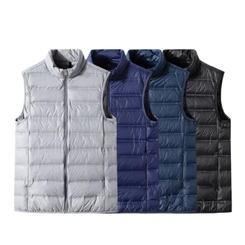 Men's Full Zip Lightweight Polar Fleece Vest Outerwear 5 Pocket Warm Winter Sleeveless Jacket Casual