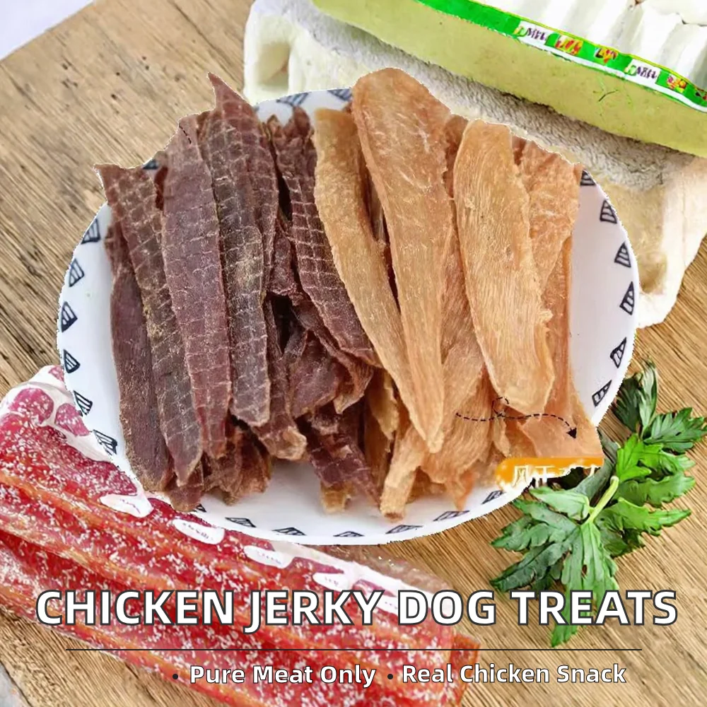 Wholesale Eco-Friendly Chicken Jerky Treats for Dogs 100% Pure Meat Grinding Stick Training Reward Teddy Fattening Long Shandong supplier