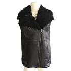Leather Women Jacket Leatherleather New Design Fur Collar Leather Body Black Fit Women Jacket