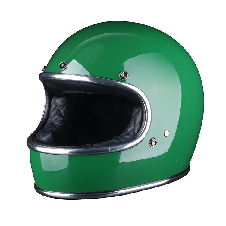 emerald green motorcycle helmet