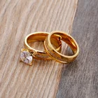 Gold Wedding Rings Gold Plated Wedding Rings Jewelry Women Couple 18k Solid Gold Ring In Hot Sale