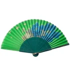 Fan Plastic Folding Fan With Plastic Ribs Fan Customization With Large Silk Veil Fan With Folding Function