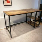 Study Computer Wooden Desk Home Office Industrial Modern Cheap Writing Study Wood Corner Computer Desk With Bookshelf