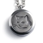 Jewellery 25mm Necklace Jewellery Pendants Diffuser Essential Oil Cat Character Aromatherapy Necklace