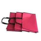 Shopping Bag Shop Bag Fashion Ladies Black Handbag Laminated Non-woven Shopping Bag Grocery Carry Bag