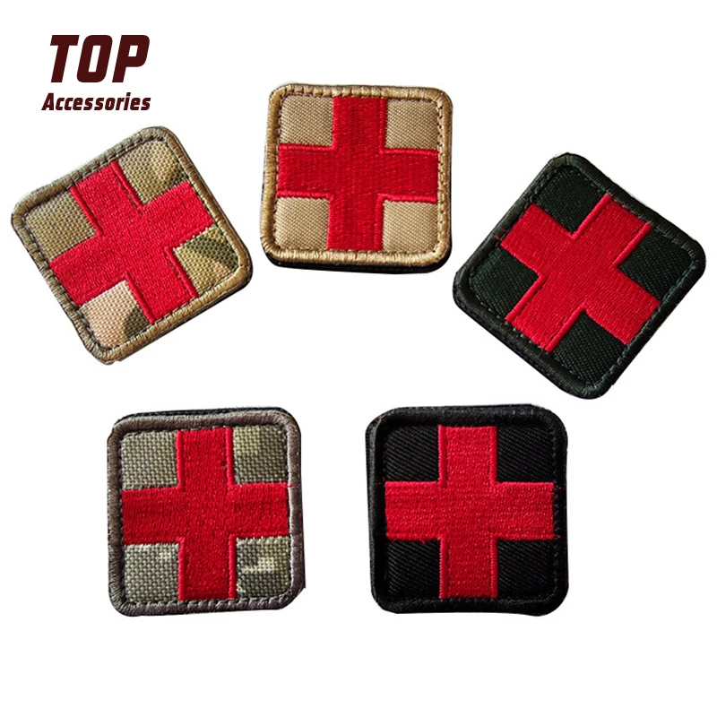 Medical Rescue Embroidery Patches Badge Embroidery for Knapsack Red Cross Badge Rescue Medical Badge