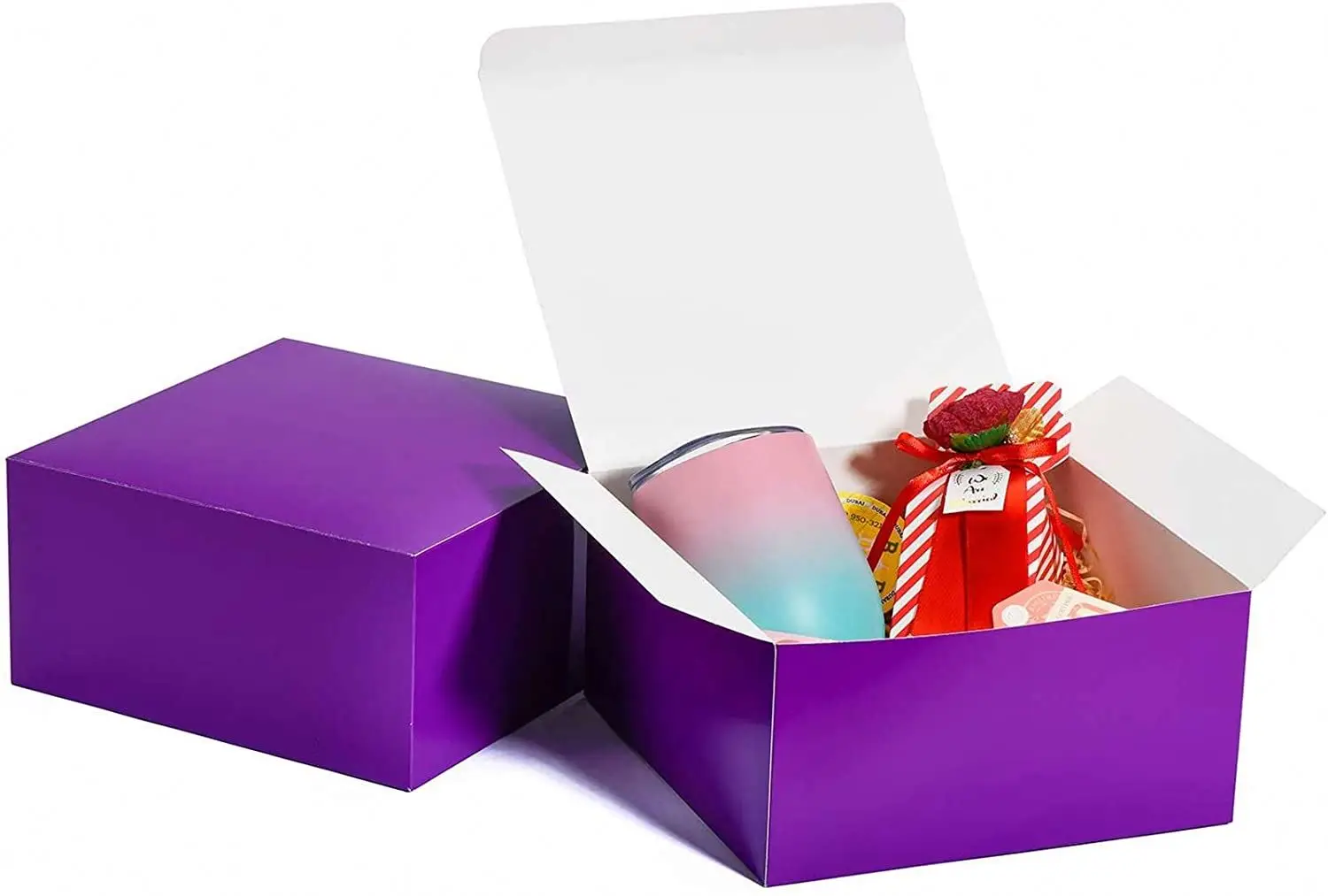 pink gift box 8x8x4, Bridesmaid Proposal Box Groomsmen Proposal Gift Boxes for Presents Birthday Christmas Wedding Party
