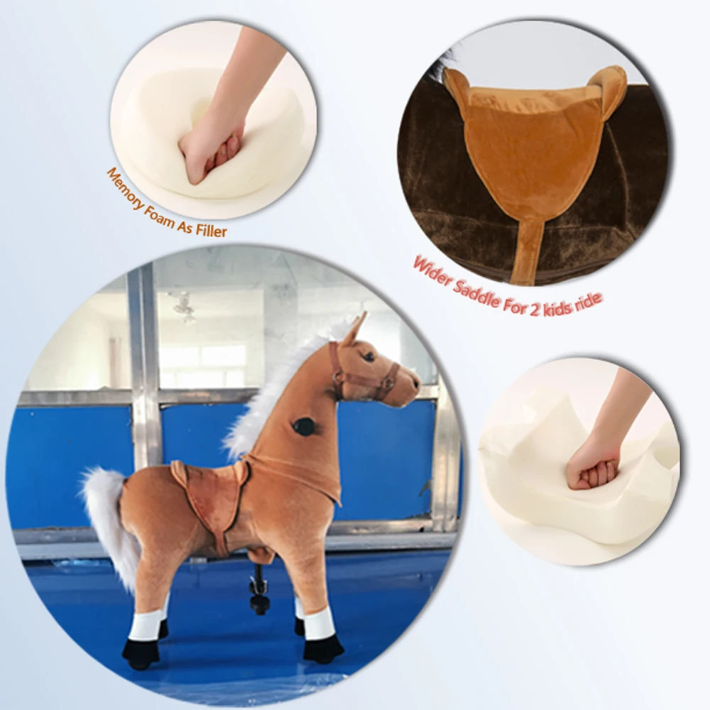 plush horse riding toy