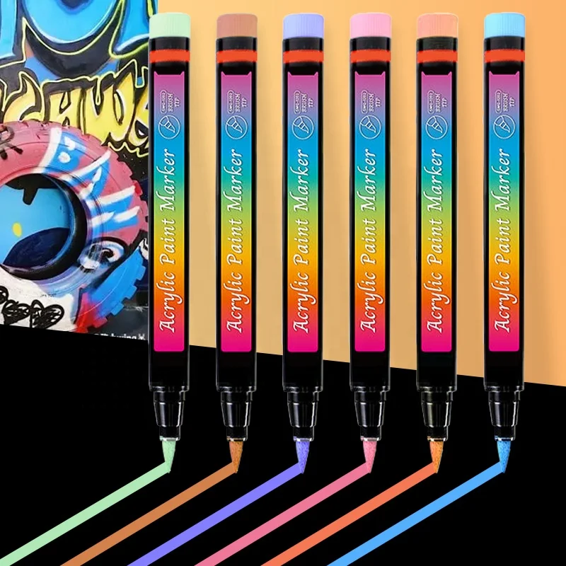 In Stock Low Price Non-Toxic Permanent Wholesale Customized Painting Art Markers Acrylic Pens Paint Marker Pen Set With Logo