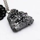 Agate Necklace Wholesale Natural Agate Necklace Crystal Tooth Original Stone Dazzling Irregular Diy Pendant
