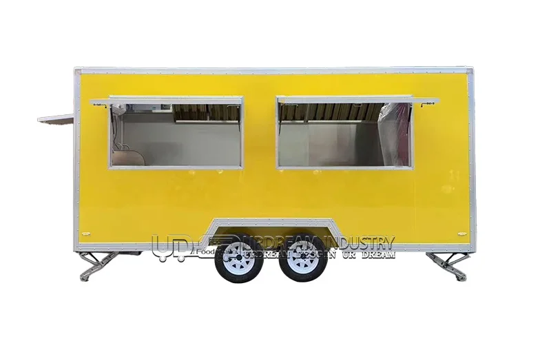 Hot Selling Fast Trailer Food Mobile Restaurant Trailer Food Truck Burger Fully Equipped Ice Cream For Sale Made In China