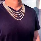 Gold Men Silver Iced Out Chain Silver Gold Multicolored Iced Out Fake Diamond Tennis Chain For Men And Women