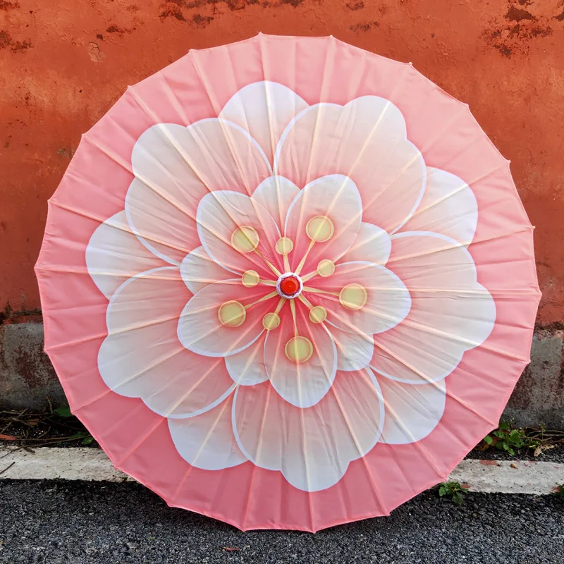 DD1513  Japanese Chinese Ceiling Decoration Umbrellas Craft Dance Props Parasols Handmade Silk Oiled Paper Umbrella