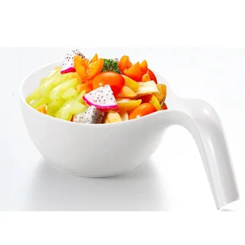 Wholesale Restaurant Dinnerware Serving A5 Melamine Mixing Salad Bowl with handle