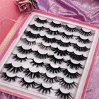 Eyelash Eyelashes High Quality Real Mink Eyelash Fluffy Dramatic Mink Private Label 25mm 3d Mink Eyelashes