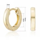 Hoop 925 Sterling Hoop 18k Huggie Gold Plated Earrings