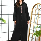 Muslim Women's Women The New Hooded Dress Hand-sewn Drill Robe Middle Eastern Arab Muslim Women's Clothing