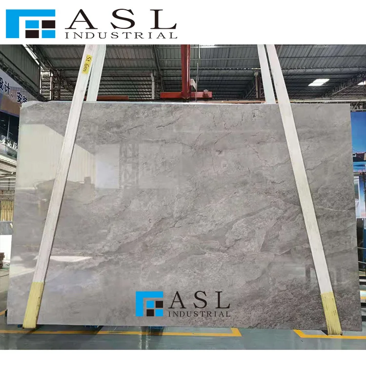 Factory direct Italy nebula grey sahara marble slab yeni grey lido buffett artic grey marble like tile