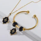 Jewellery Jewelry BAOYAN Fashion Stainless Steel 18k Gold Snake Necklace Bangle Dubai Jewellery Jewelry Set