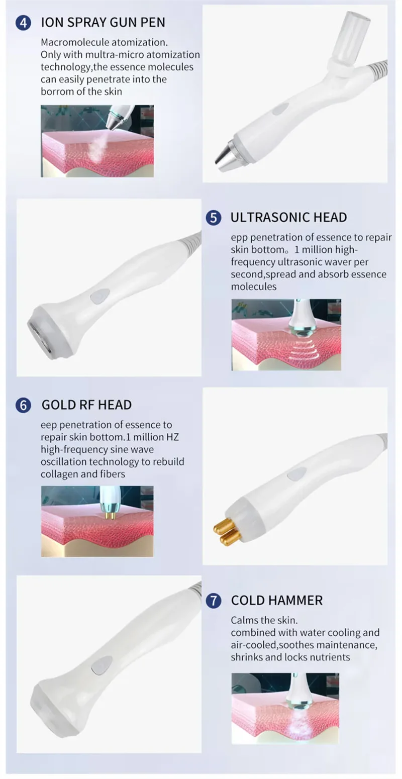 2024G 7 In 1 Hydro Peel Skin Scrubber Smart Ice Blue Beauty Machine With Skin Scanner For Spa Use Cleansing Rejuvenating