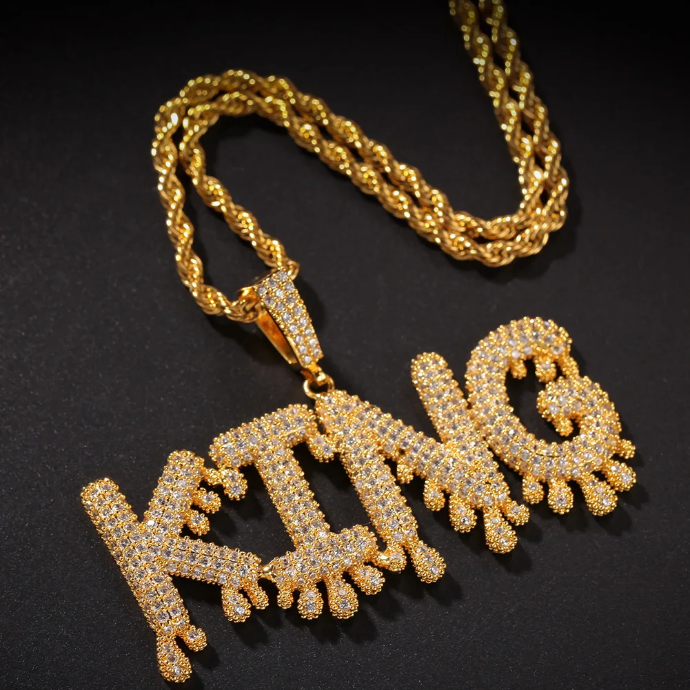 Custom Letters Name Pendant Iced Out 