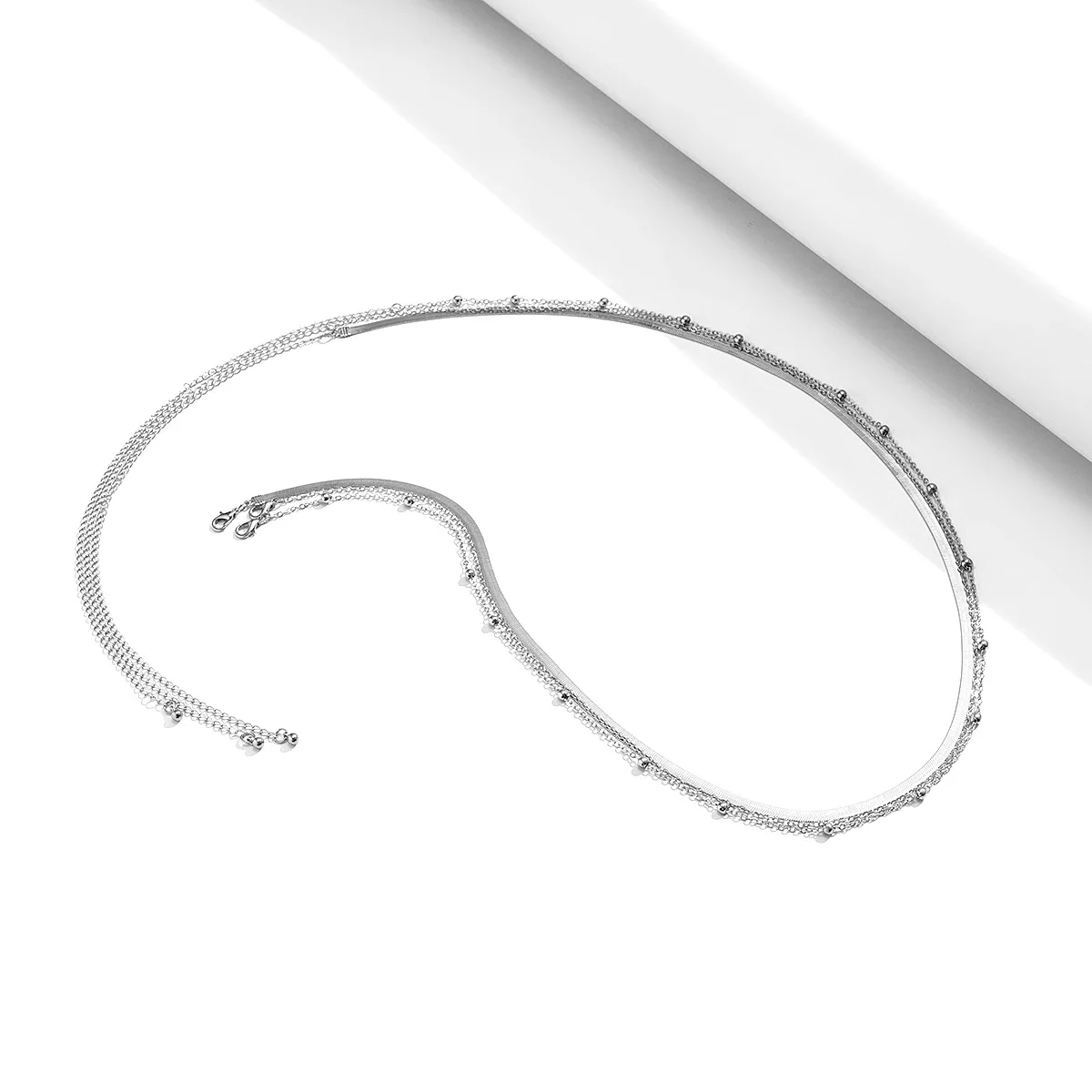 Simple Double Layered Tassel Gold Plated Waist Chain African Waist