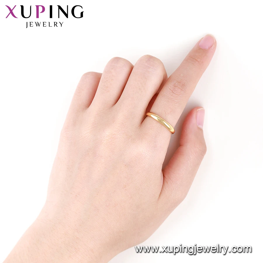 16544 Xuping jewelry elegant and exquisite minimization 24K gold engagement wedding ring
