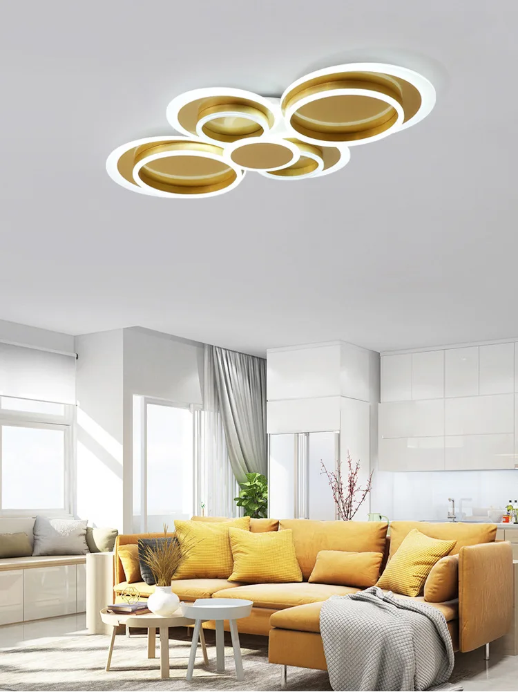 Modern Decoration Warm White Iron Acrylic Home Bedroom Living Room Simple Led Ceiling Light