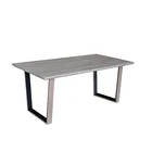 Table Metal Hot Sale In China Dining Furniture Rectangle Wooden Dining Table With Strong Metal Legs
