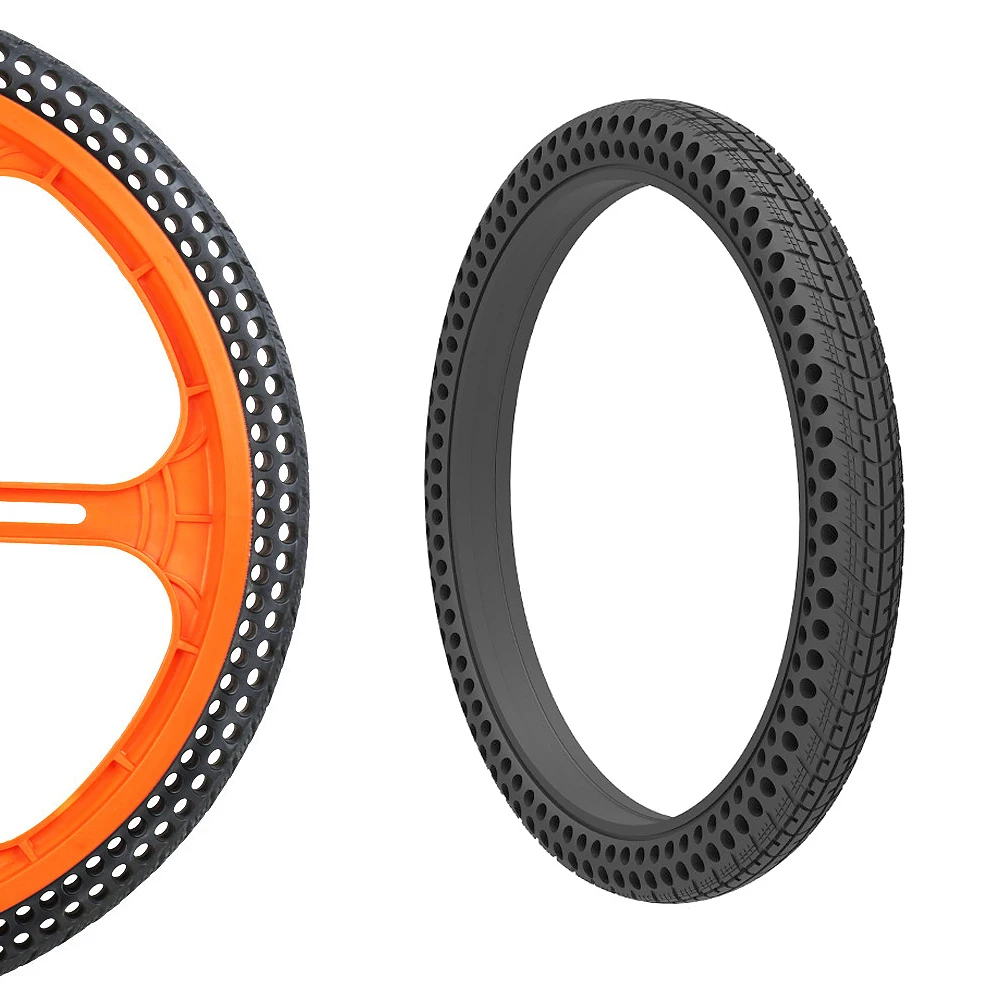 16x1.5 Inch Explosion-Proof Solid Airless Tires Rubber Scooter Tires for Children's Bicycle Folding Bike Accessories