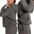 Sweat Suits 2021 100% Cotton Sweatsuit Thick Heavy Wholesale Tracksuits Unisex Logo Sweat Suits