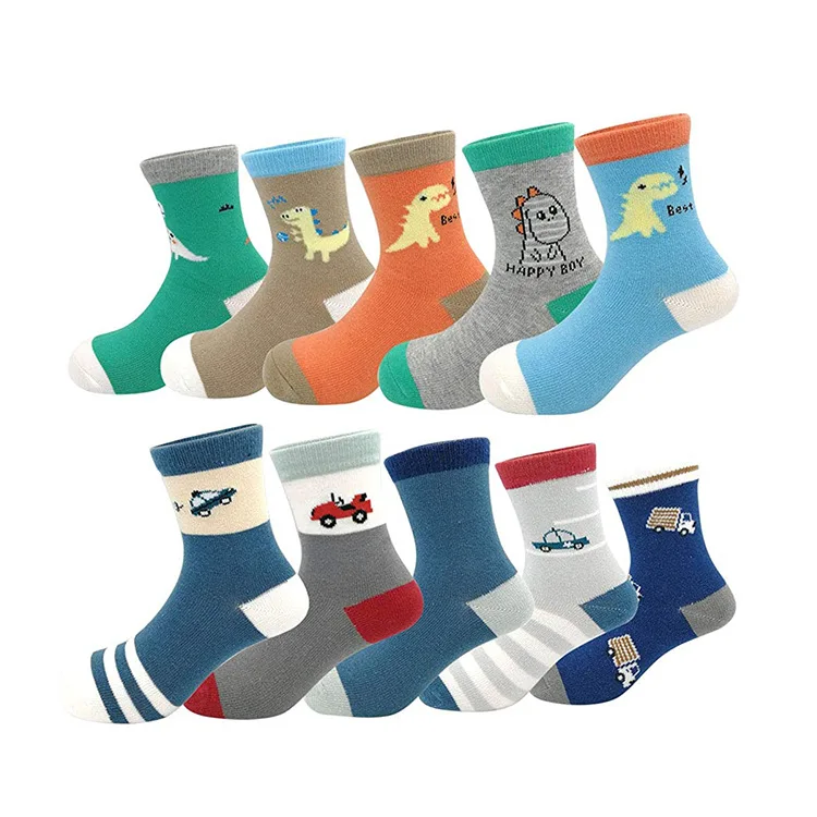 Toddler Dinosaur Cotton Crew Socks for Little Kids Gifts for Boys 