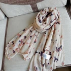 Light Scarf Factory Custom Light Pink Scarf Gilded Printing Gilded Scarf