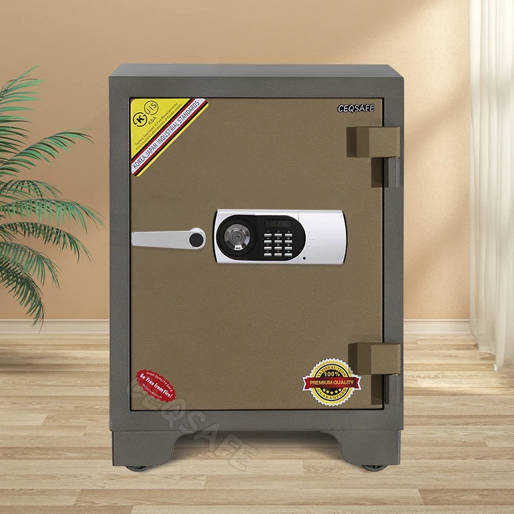 CEQSAFE Home Hotel Fire Resistant Double Key for Mini Big Cheap Anti-fire Proof Size Small Safety Deposit Fireproof Safe Box factory