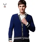 Fashion Sweater Cardigan Cardigan 100% Cotton Fashion Custom ODM Pure Colour Men Sweater Cardigan